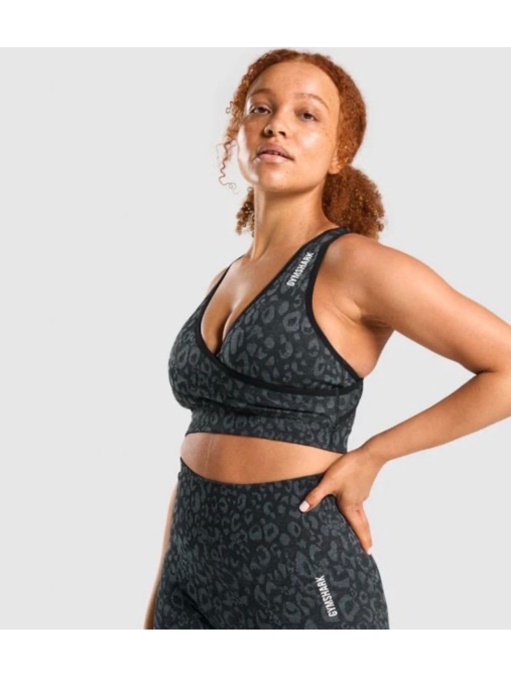 Gymshark Adapt Leopard Print Seamless Sports Bra Size M